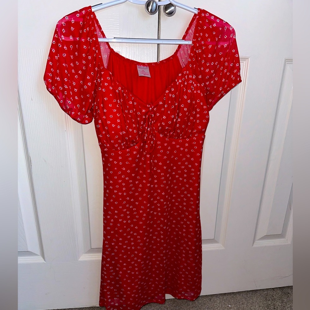 Red Mid Thigh Mini Dress